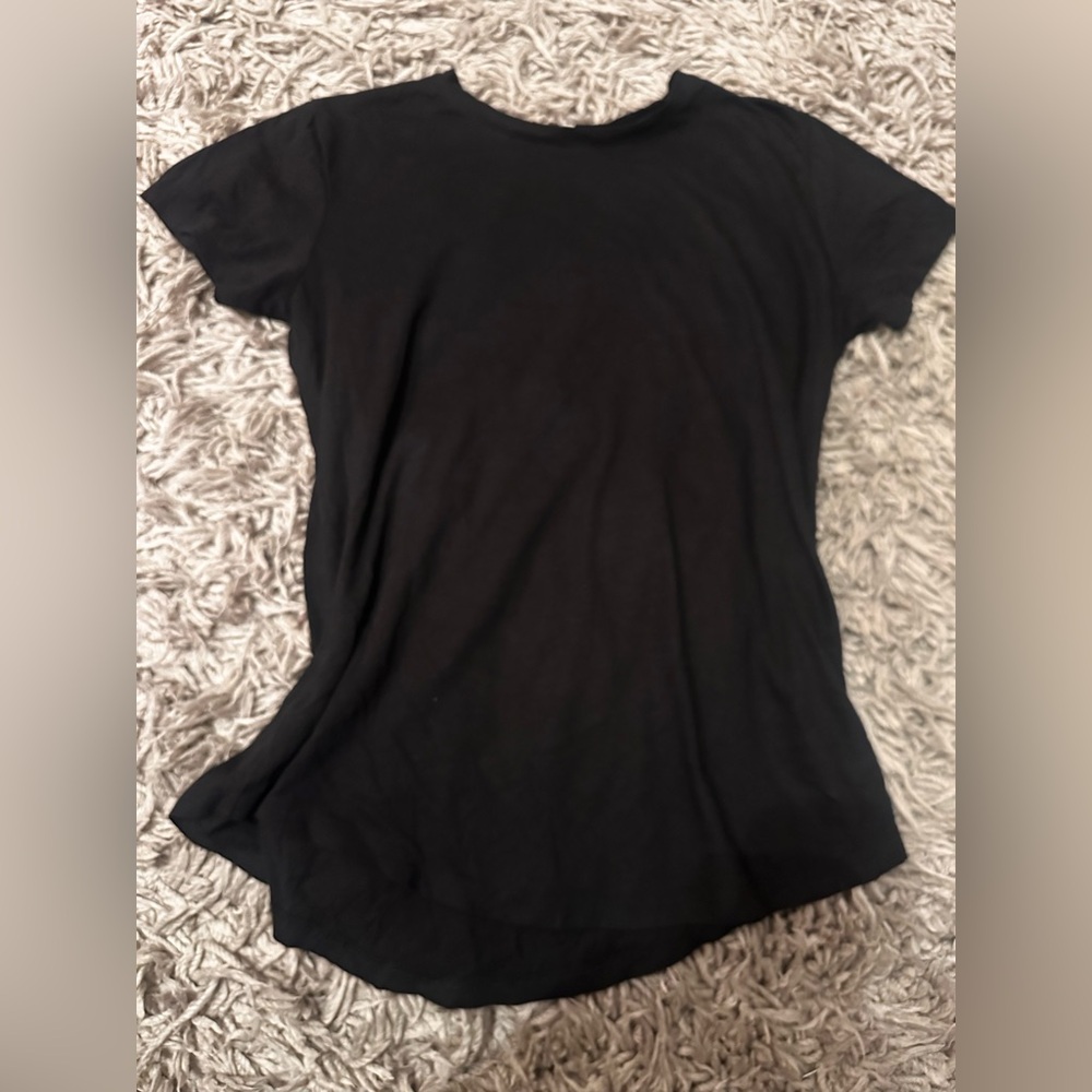 Vince Black Modal Cotton Short Sleeve Tee Sz XS